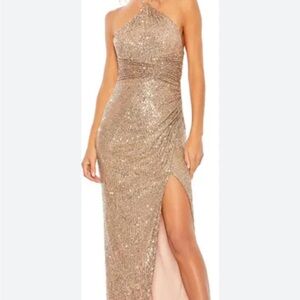 Ireena Mac Duggal Gold Sequin Gown